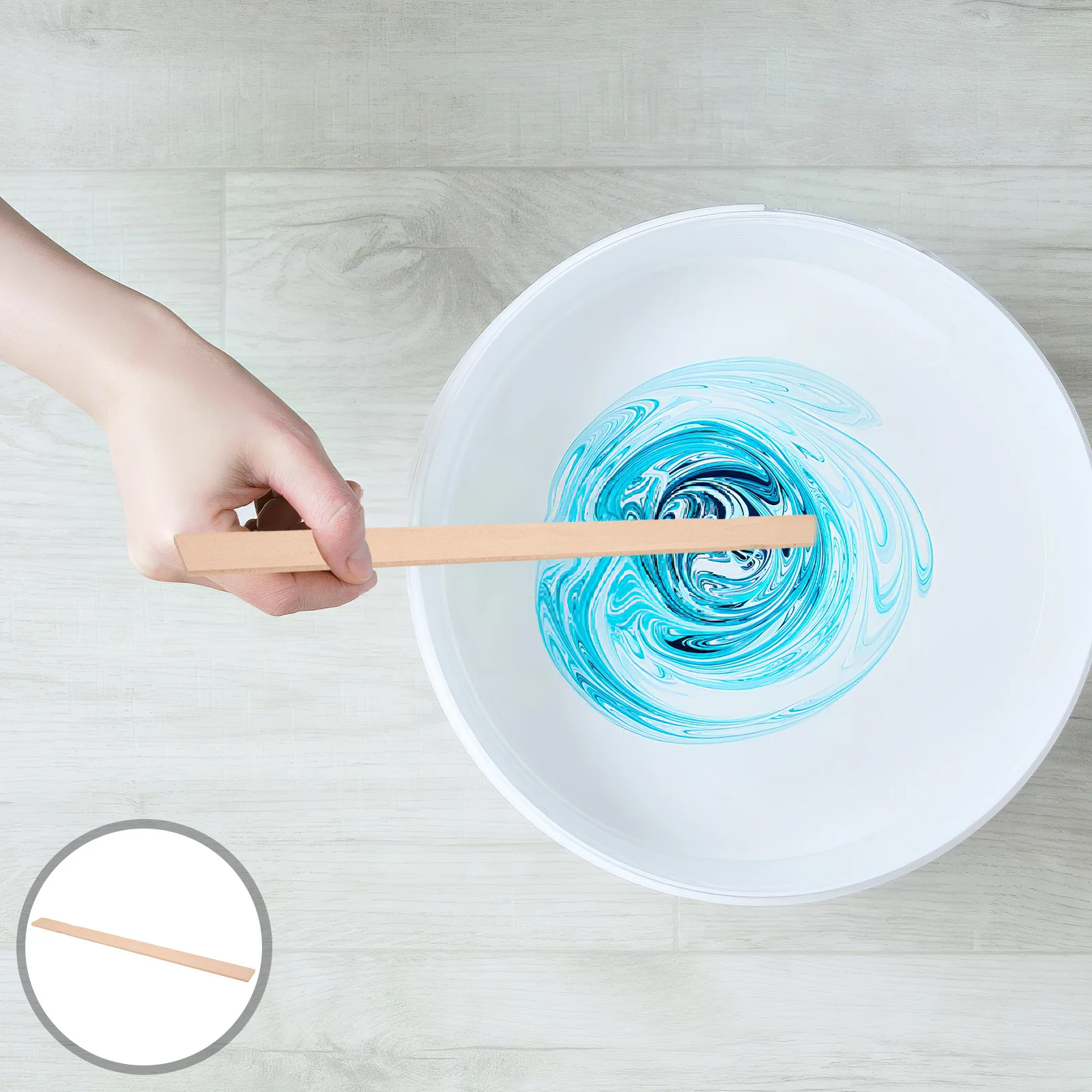 

10Pcs Birch Wood Paint Sticks Ergonomic Paddle Paint Stirrers Mixing Sticks for Epoxy Resin DIY Craft Garden Marker Popsicle