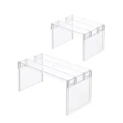 Refrigerator Storage Rack Fridge Layered Separator Shelf PS Multifunction Transparent Desktop Refrigerator Organizer Save Space