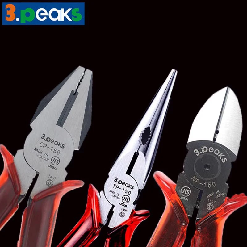 Original Japan 3 Peaks NP-150P Flat Nose Pliers CP-150P CP-175P CP-200P NP-125HP-S NP-150HP-S