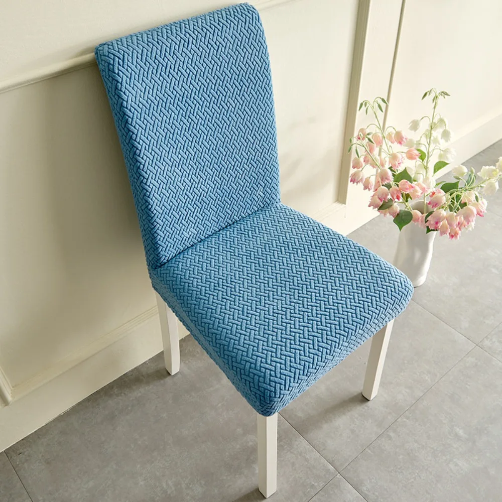 Dustproof Jacquard Dining Chair Cover fashion Elastic Dacron Elastic Stool Cover Multiple Colors Chair Seat Cover Living Room