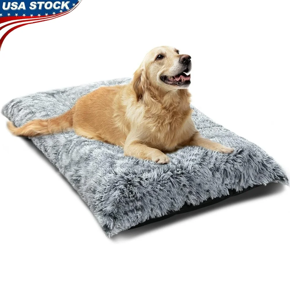 

Large Dog Bed Washable Anti-Slip Mats Medium Dogs and Cats Soft Faux Fur Comfort Helps Anxiety Supportive Durable Design