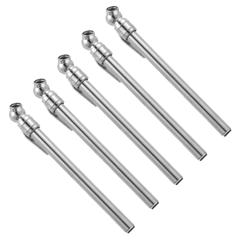 

5pcs Tire Pressure Portable Gauge Car Supplies Stainless Steel Free Travel Size Vehicle Safety Driving Tools