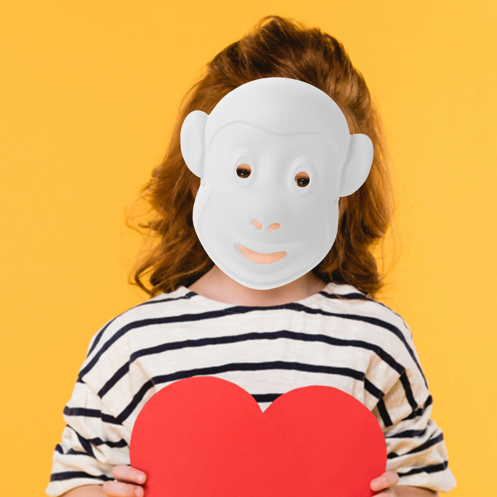 

6 Pcs DIY Paper Mask Paintable Masks for Kids White Masks Masquerade Prop H made Face Mask Decorative Art Supplies