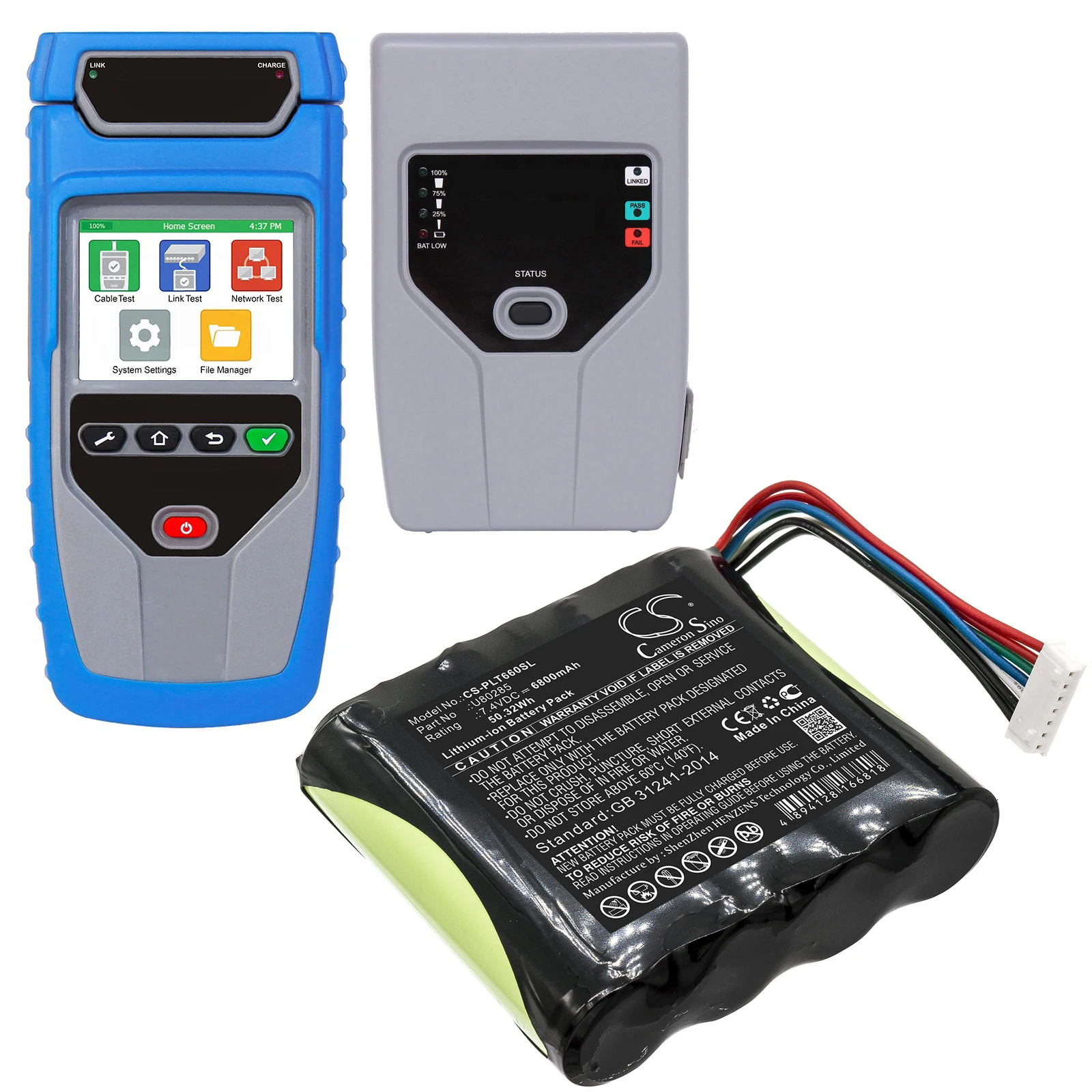 7.4V 6800mAh Battery U80285 TXGBATX for Platinum Tools/Softing T66006B, NetXpert XG2 +TOOL