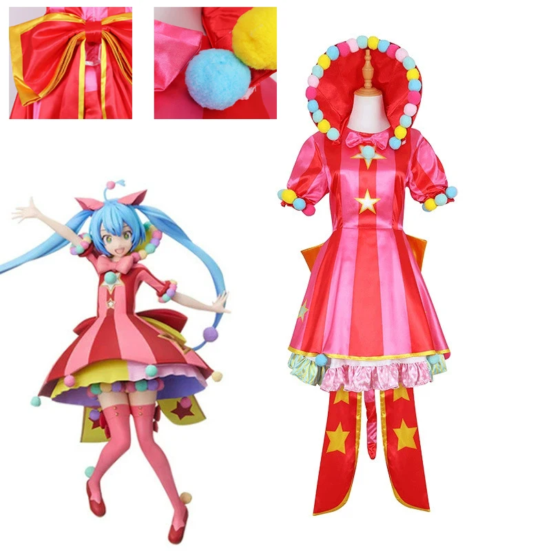 

Project Sekai Colorful Stage Feat костюмы для косплея аниме игры Mikuu наряды Хэллоуин ролевые игры платье с помпоном одежда для выступлений