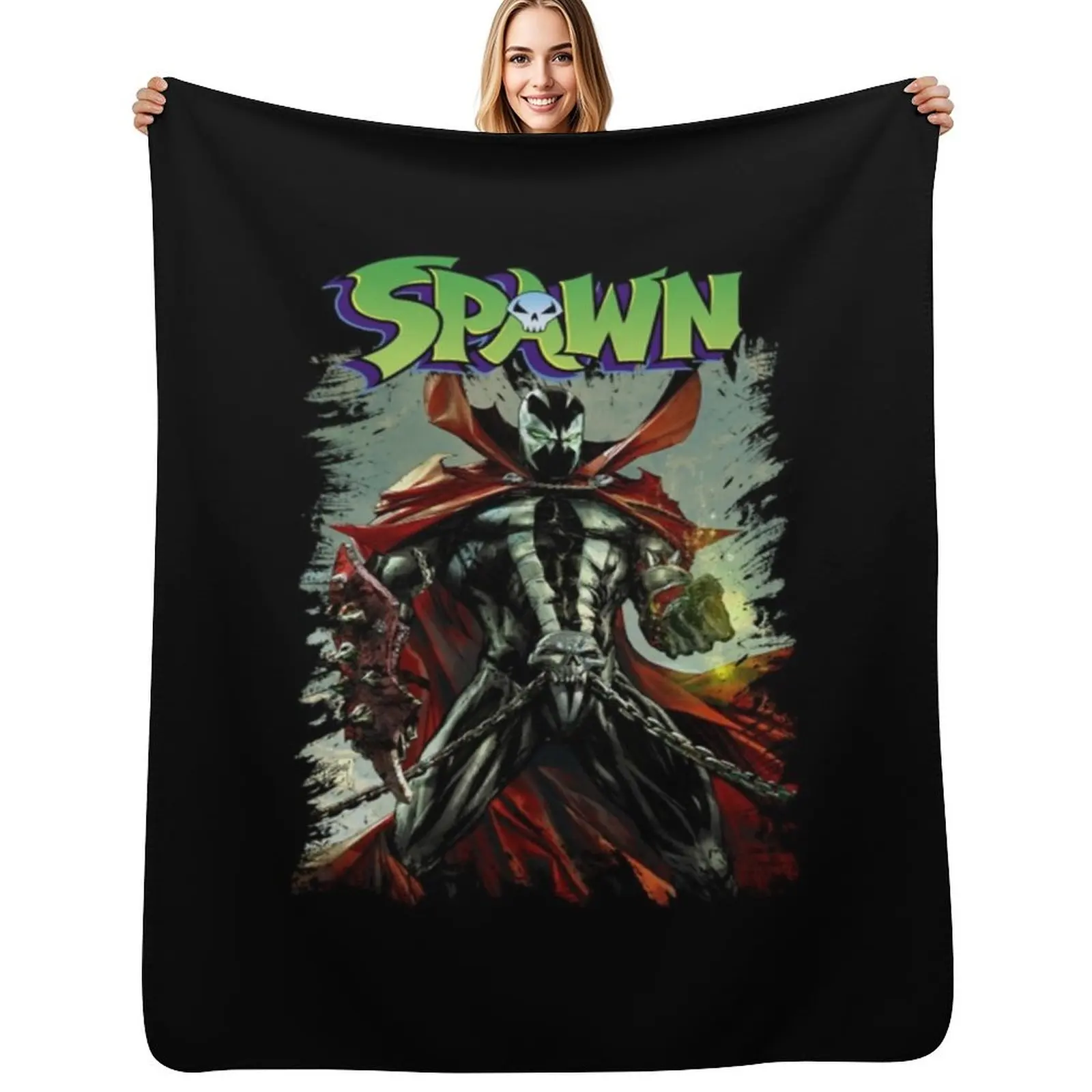 

Spawn Throw Blanket Warm Flannel Blanket for Couch Chair Bedroom