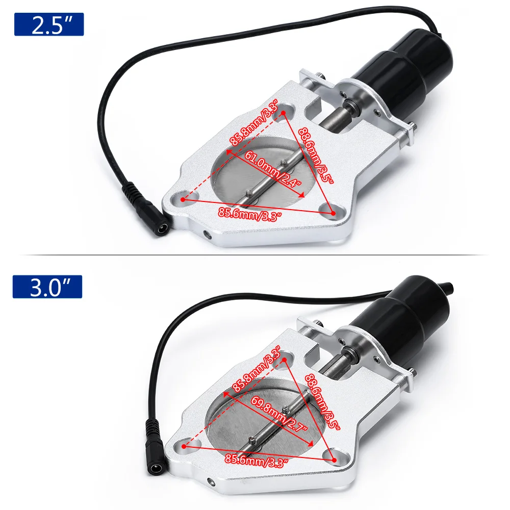 Sistema de escape de acero inoxidable eléctrico de 2,5 \