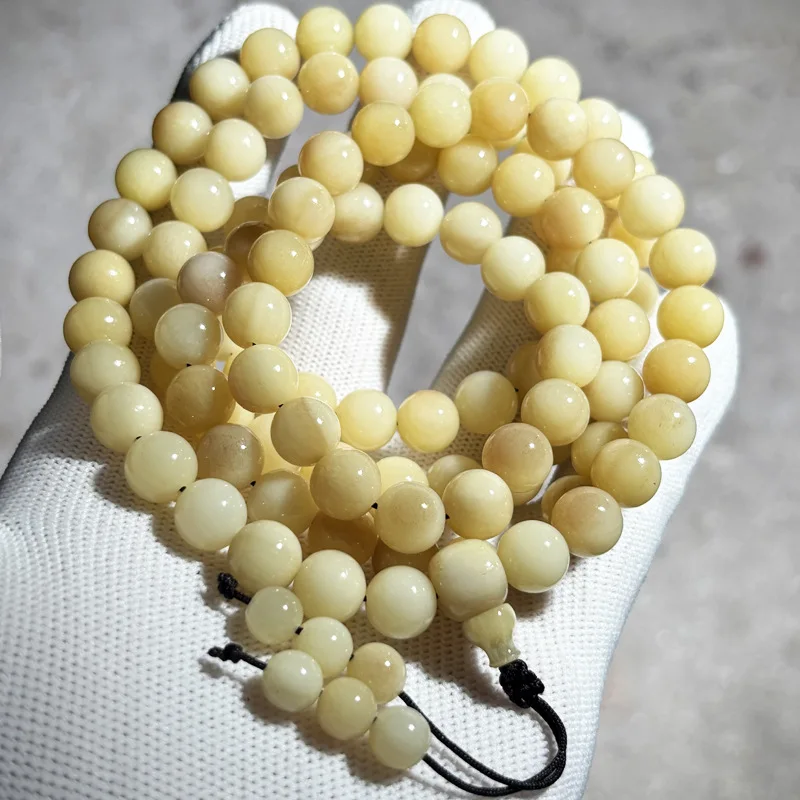 Auspicious Chinese Camel Bone Bracelet 8mm 108 Beads Multi Layer Good Luck Blessing Stress Relief Prayer Jewelry For Men Women