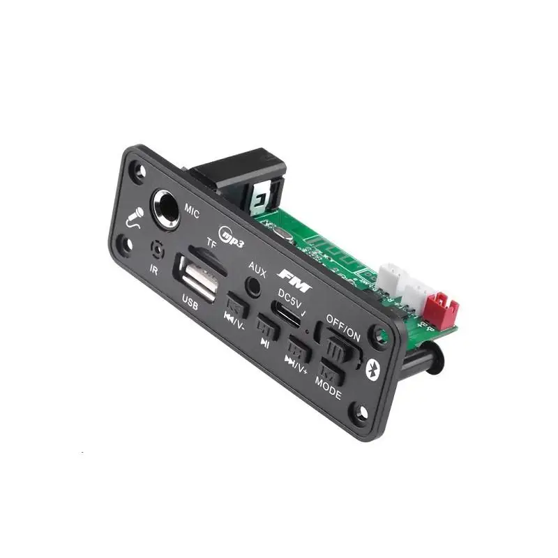 1 Set 2*3W/5W Amplifier Audio Player Bluetooth MP3 Decoder Board 5V DIY MP3 Player Car FM Radio Module TF USB Mic Record Call
