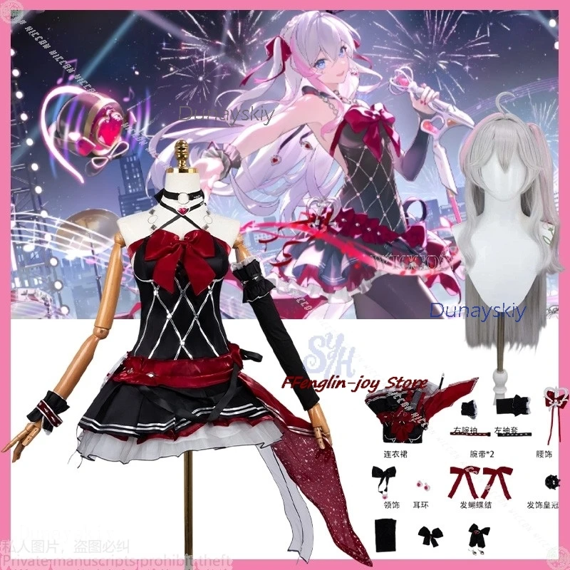 

Halloween Costume Kanami Game Strinova Cosplay Anime Costume Kawaii Idol Uniform Black Red Flower Goth Carnival Outfit Adulto