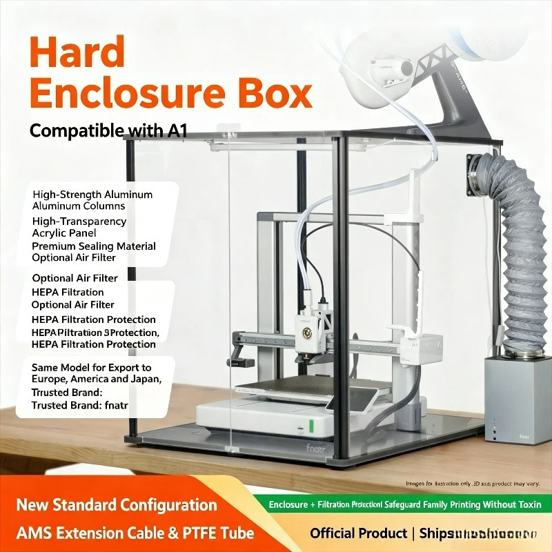 3D Printer Dust Cover for Bambu Lab A1 | A1 Mini Sealing & Enclosure | Waterproof Protective Case