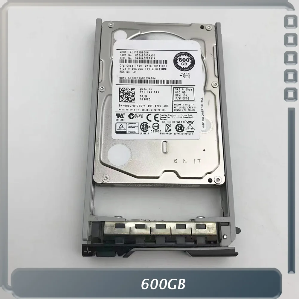 600GB Dell 600g 6g 15k 2.5 "990fd 0990fd r440 r641ハードディスク用