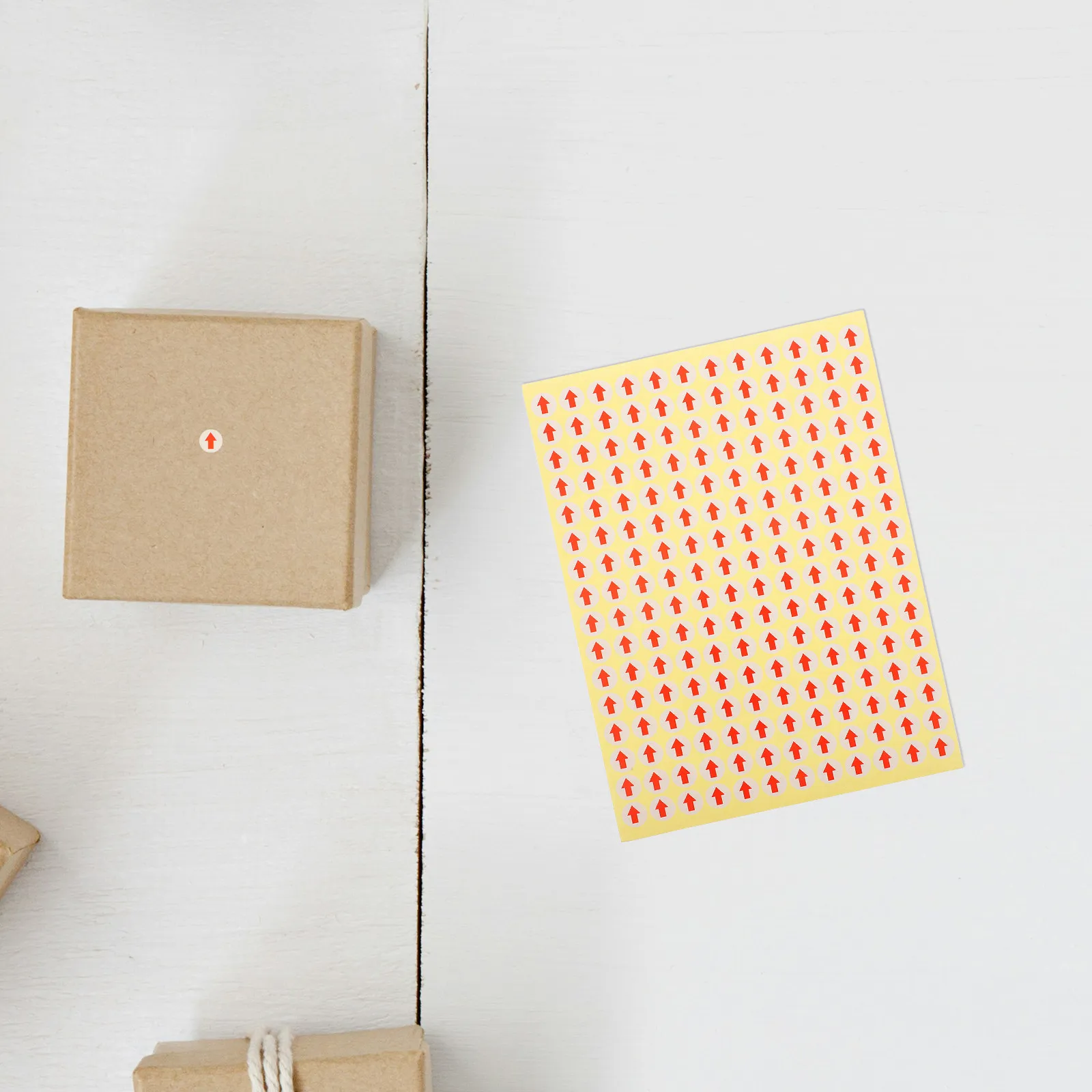 

15 Sheets Rectangle Arrow Labels Bright Yellow Self-Adhesive Marking Stickers for Inspection Rework Tracking in Factories