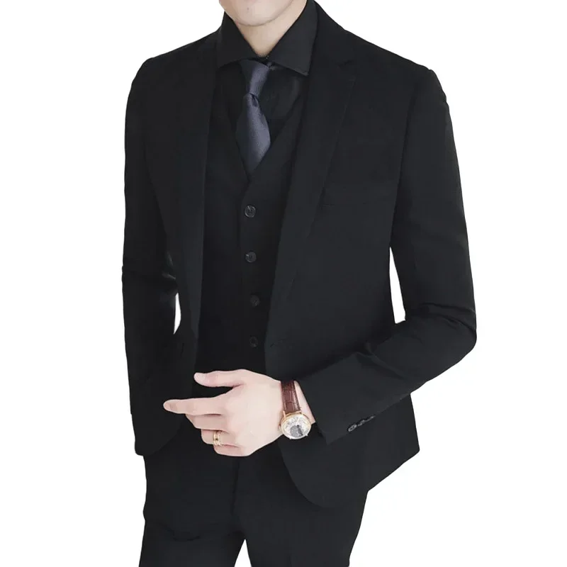 الدعاوى S-8XL أزياء رجالية (سترة + سترة + بنطلون) رجل زفاف الأعمال مقابلة احترافية كاملة بدلة رسمية غير رسمية #5