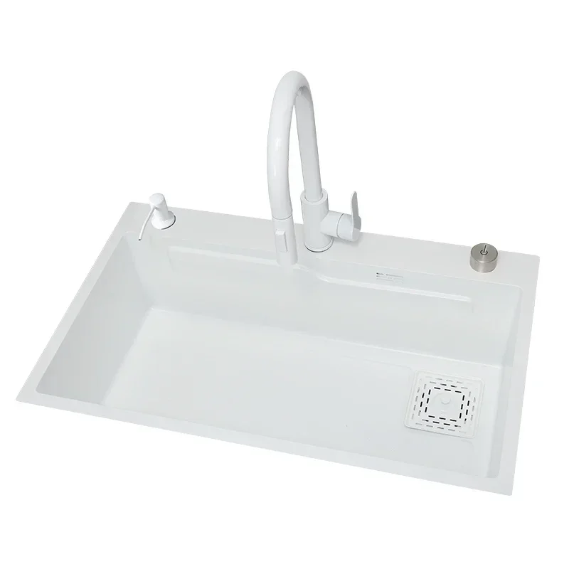 

304 stainless steel thickened nano white vegetable washing basin sink, kitchen counter basin