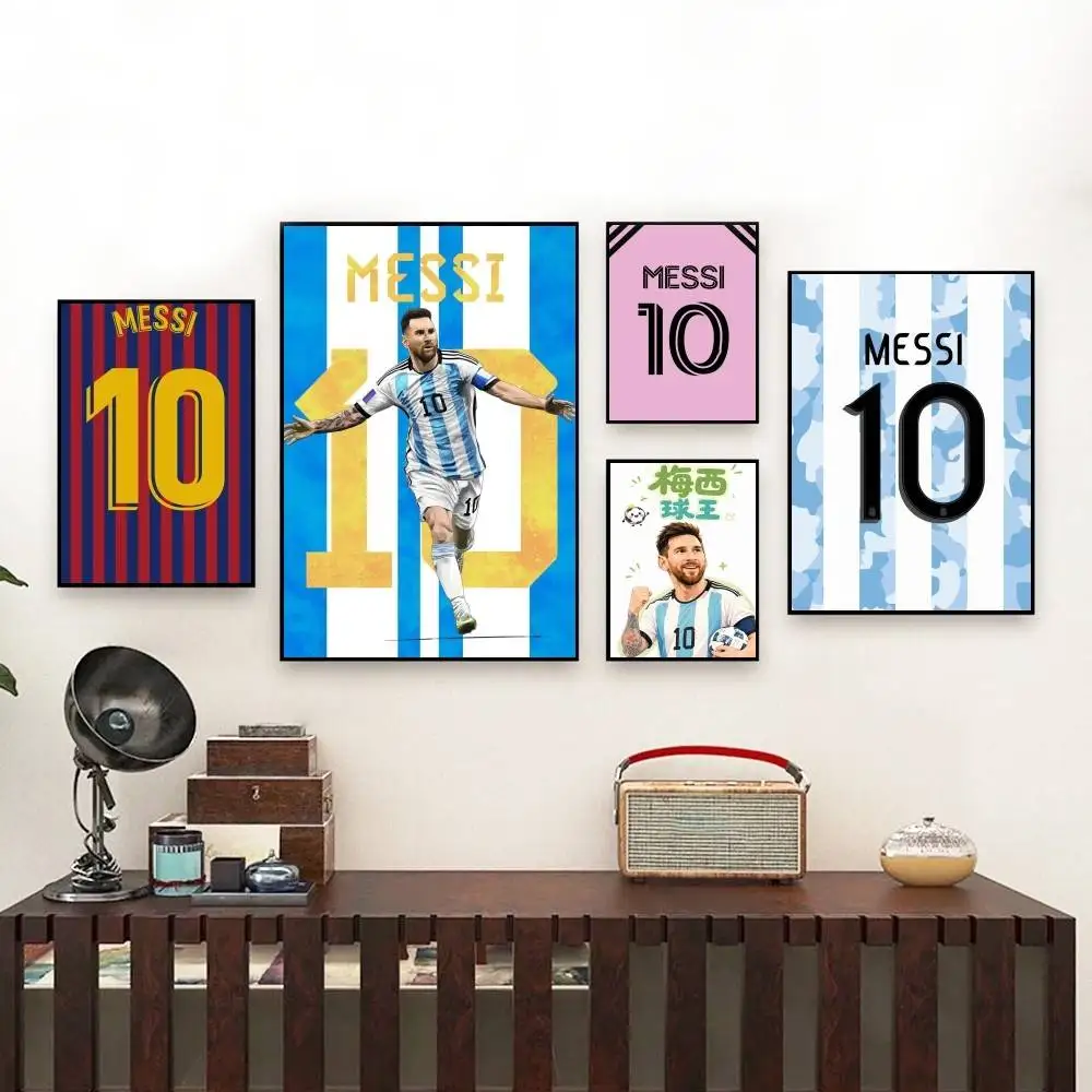Lionel Messi-10  Poster Perfect Space Sticker Self Adhesive for Office Home Theater Wall Art Decor Fancy Gift