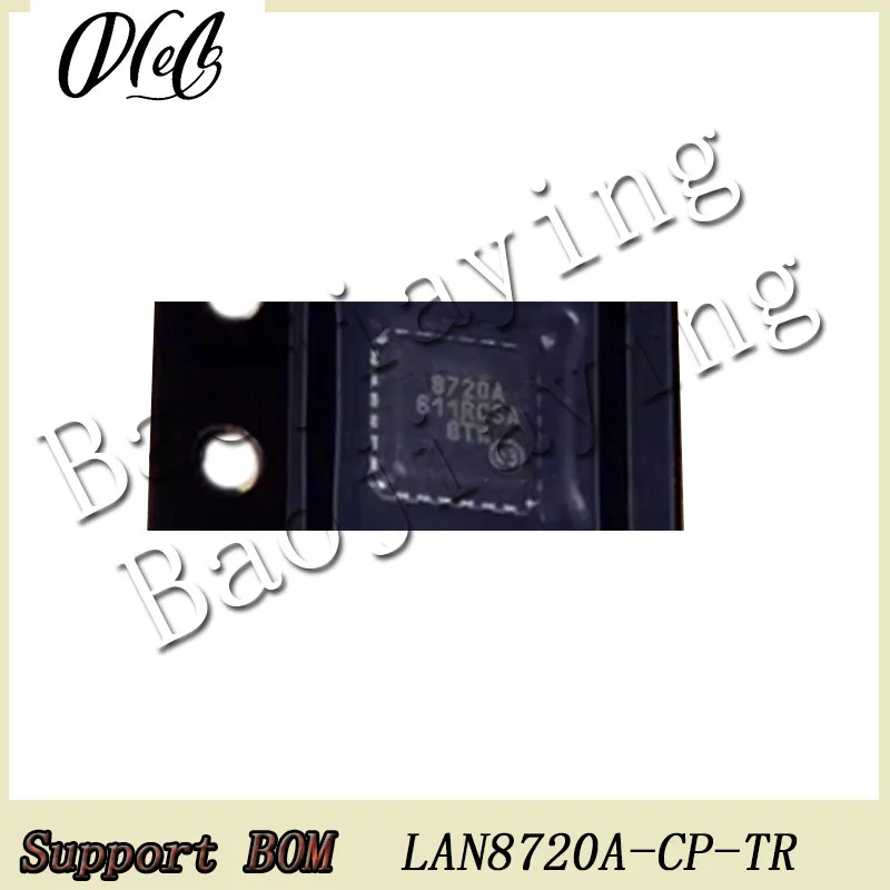 25PCS/Lot LAN8720A-CP-TR MARK 8720A QFN24 IC Chip For Ethernet transceiver