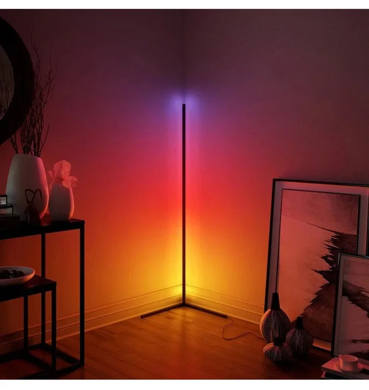 Tuya Led Floor Light 150Cm Intelligent Application Remote Control Modern Corner Atmosphere Light RGB Colorful