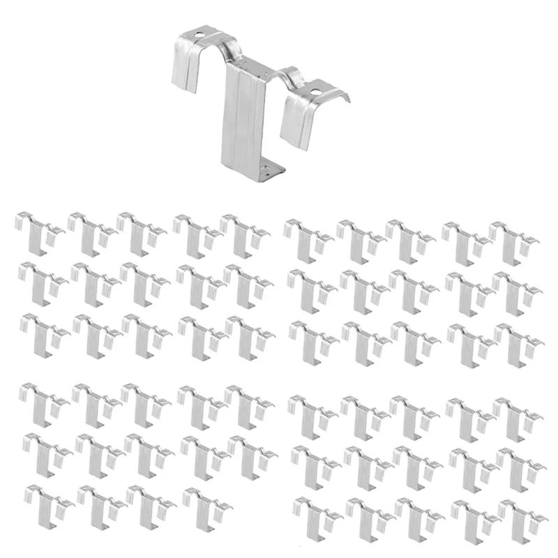 60PCS 태양 전지 패널 광전지 워터 가이드 클립 스테인레스 스틸 디플렉터 머드 드레인 버튼 워터 재배치 클립