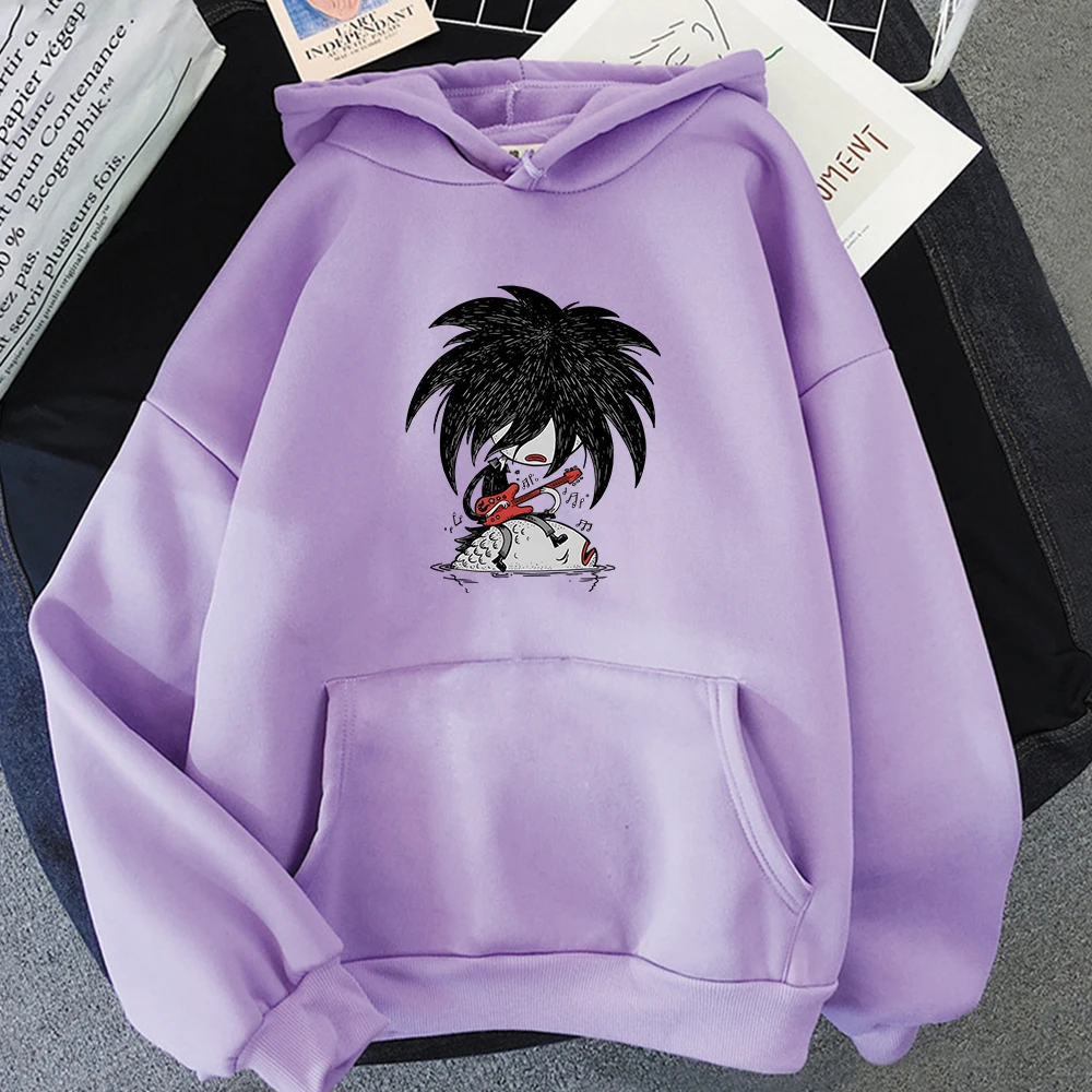 The Cure Robert Smith Hoodies Cartoon Casual Long Sleeve Mens Sweatshirts Printing Clothes Hip Hop Music Band Graphic Pullovers