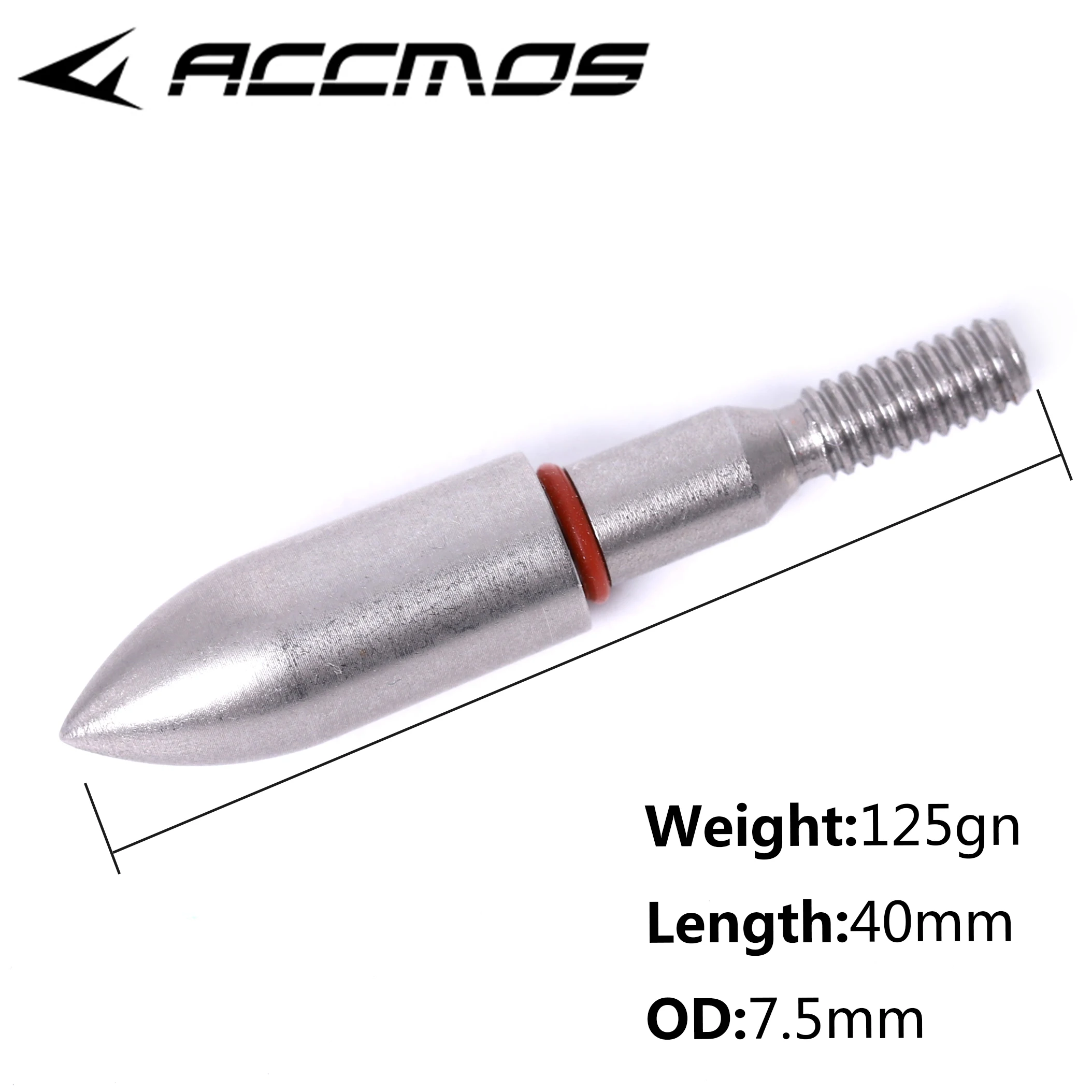 12/24pcs 100 / 125Grain Stainless Steel Arrow Head Archery Arrow Point For ID 6.2  OD 7.5mm arrow shaft  Arrow  Tips Accessory