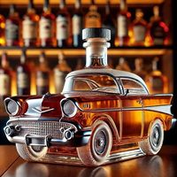 Whiskey Decanter Car Whiskey Bottle, Car Glass Wine Bottle For Dad, Husband, Funny Home Bar Decoration Pickup Father Day Gift