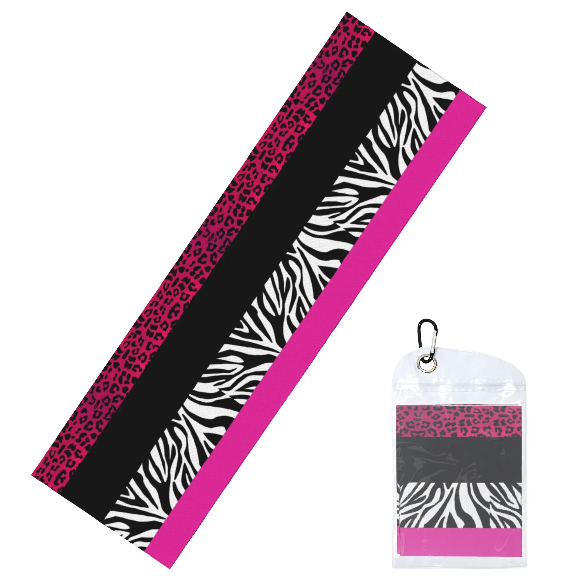 Hot Pink Zebra and Leopard Animal Print Stripes Cold Exercise Towel   Super Soft Breathable Instant Cooling Towel  Beach Towels