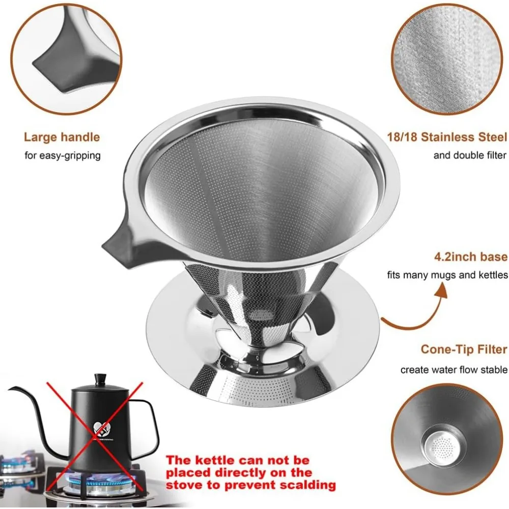 CozyNest Home Essentials coffee maker with , goose neck kettle, and cups for a perfect brewing experience