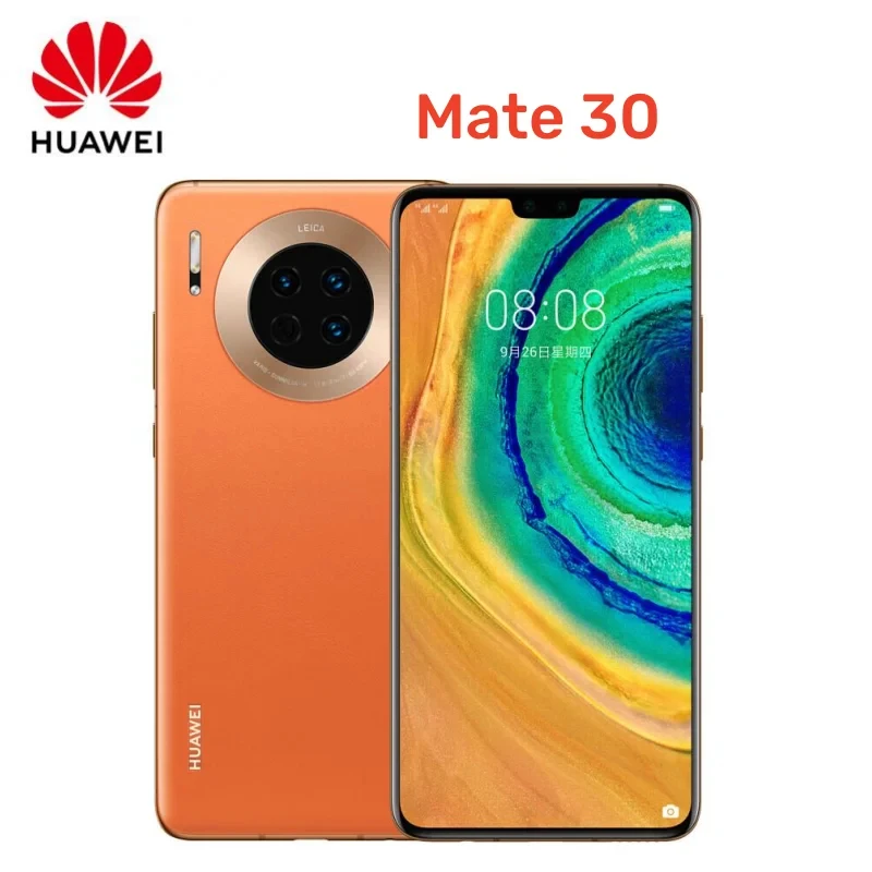 Смартфон HUAWEI Mate 30, телефон с экраном 6,62 дюйма, 256 ГБ, 8 Гб ОЗУ, 4200 мАч