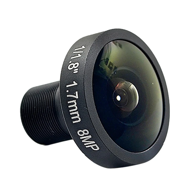 8MP Camera Lens 1.7Mm Focal Length 1/1.8Inch M12 Panoramic Fisheye Lens 185° Viewing Angle For CCTV Surveillance Camera