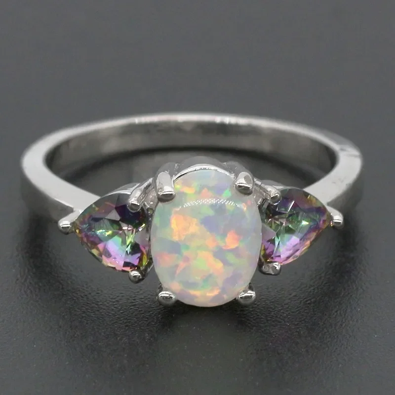 JLR-1210 Precious Fire Opal Gem Rings for Sale Top Quality Rings For Women   Anniversary Gift Wedding Fashion Jewelry