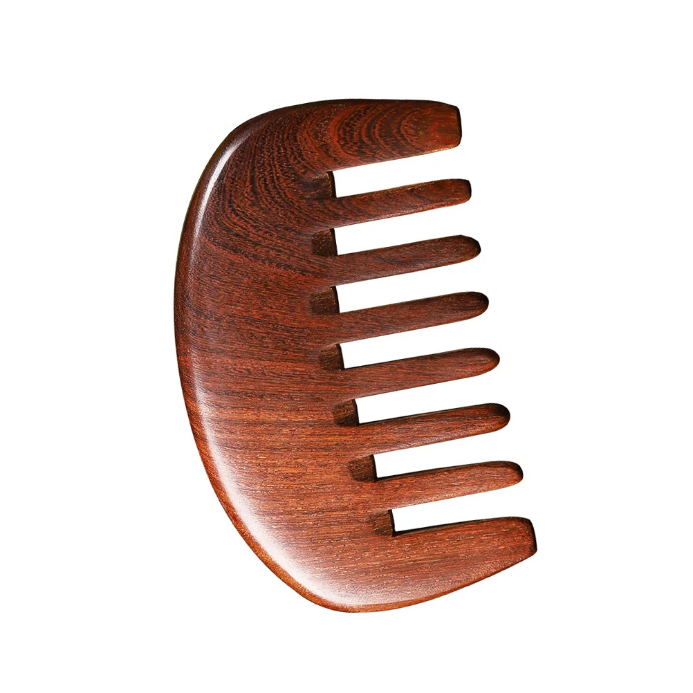 Comb for Curly Hair Comfortable Wooden Portable Massage Natural Wide Tooth