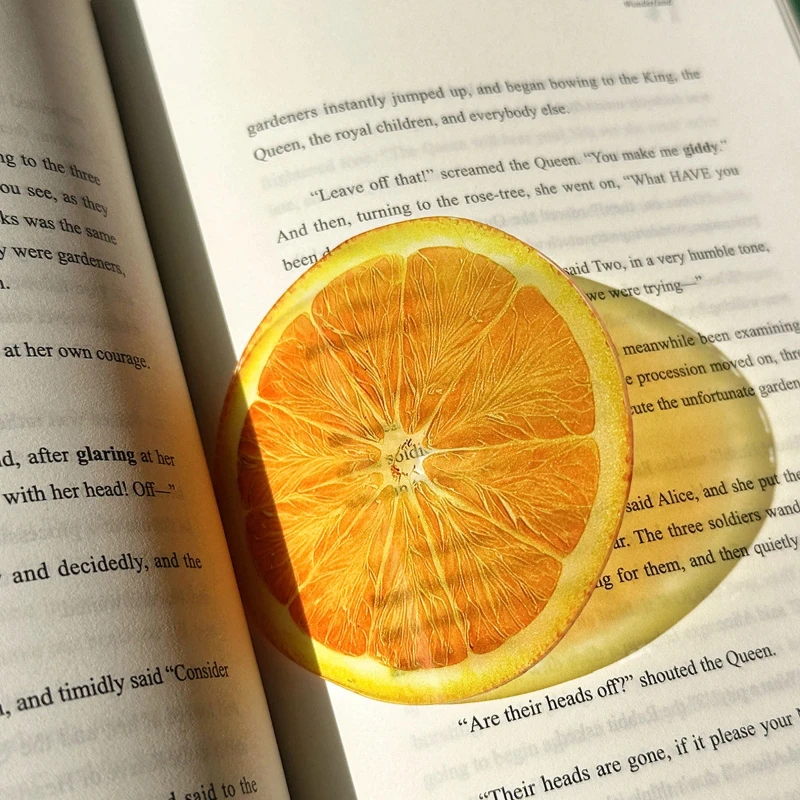 Acrylic Bookmark Grape Tomato Apple Transparent Premium Cute Exquisite Student Gift Reading Marker Clear Card Page Marker Decor