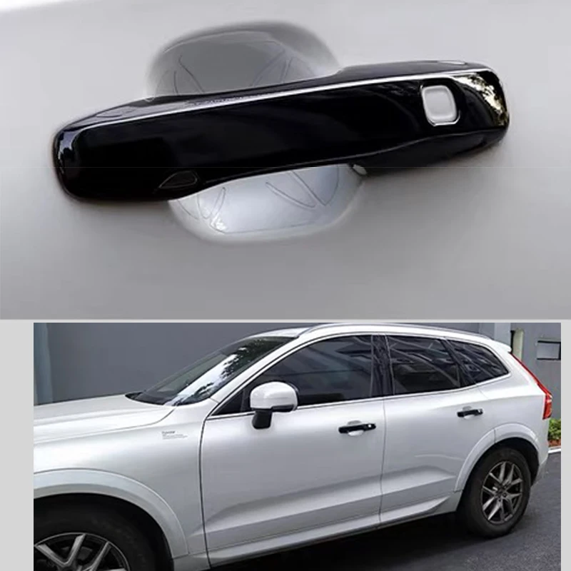 For Volvo xc90 xc60 s90 v90 s60 v60 door handle decoration black car sticker car accessories