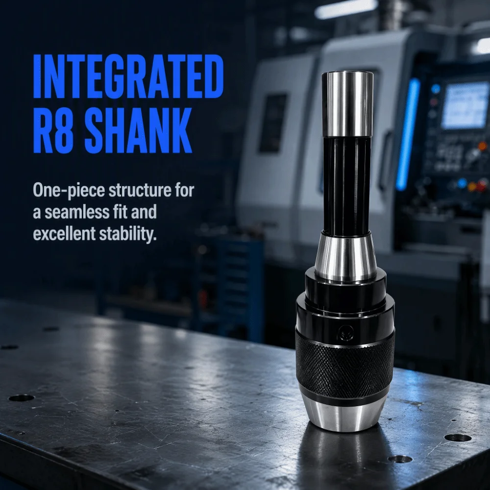 R8 Taper Keyless Drill Chuck 1/32