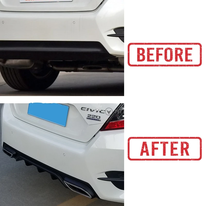 RG 10th Gen Civic Sedan Concept Rear Bumper Lip Car Modification Accessories