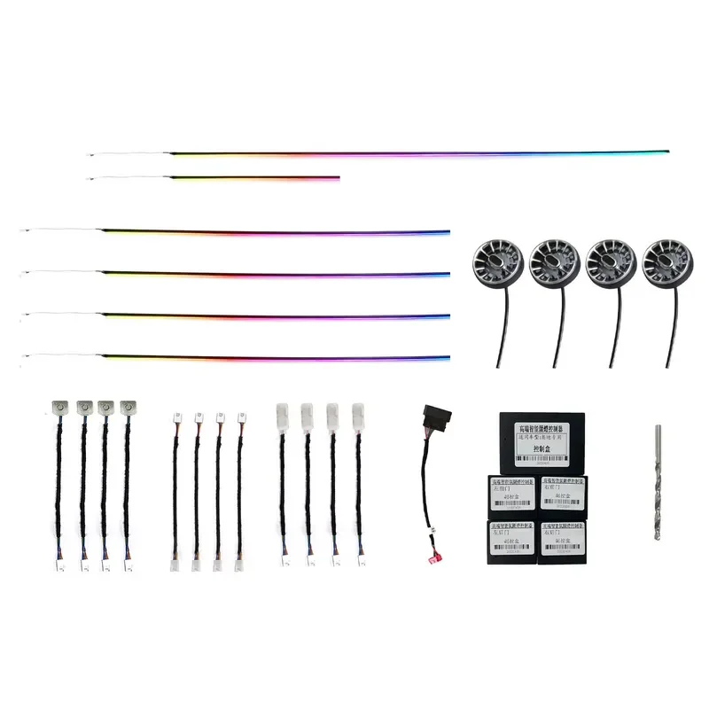 VENDAR New 12V Car LED Ambient Light with Mobile Control for Multiple Colors Interior Lighting Accessories for 19-24 Q2L
