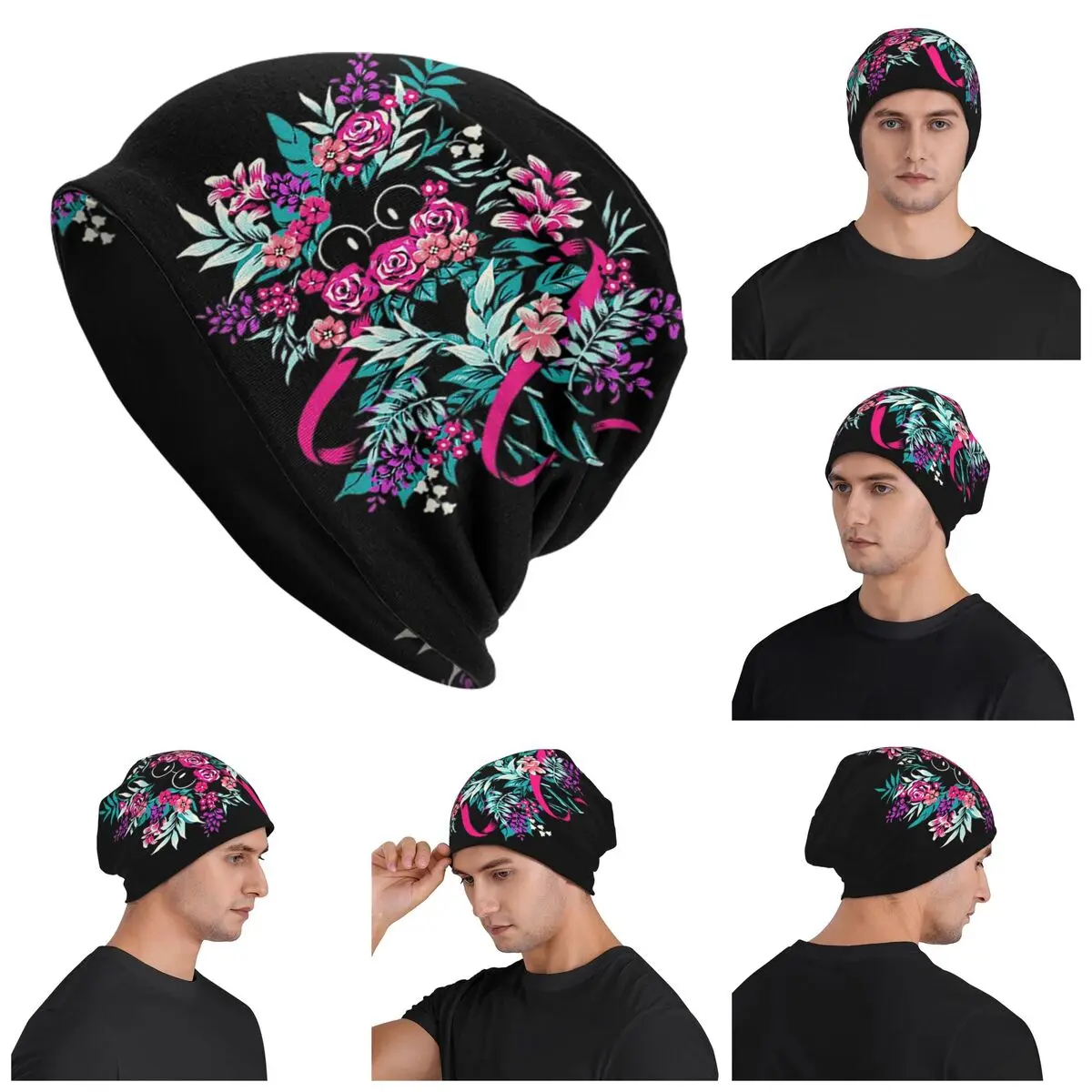 

Deltarune Spamton Merch Ralsei шапки с цветочным принтом Skullies, теплая осенняя уличная шапка, вязаные шапки для мужчин, женщин и взрослых