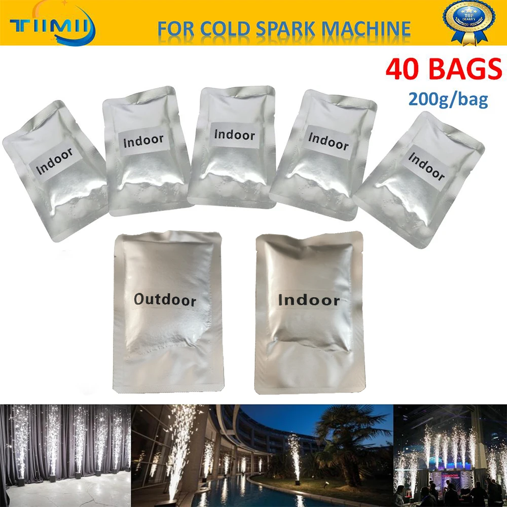 0 T1Powder 40Bags Cold Sparks  Machine Metal Consumables  Cold Spark Fountain Fireworks Sparkular Machine Consumables MSDS 200g