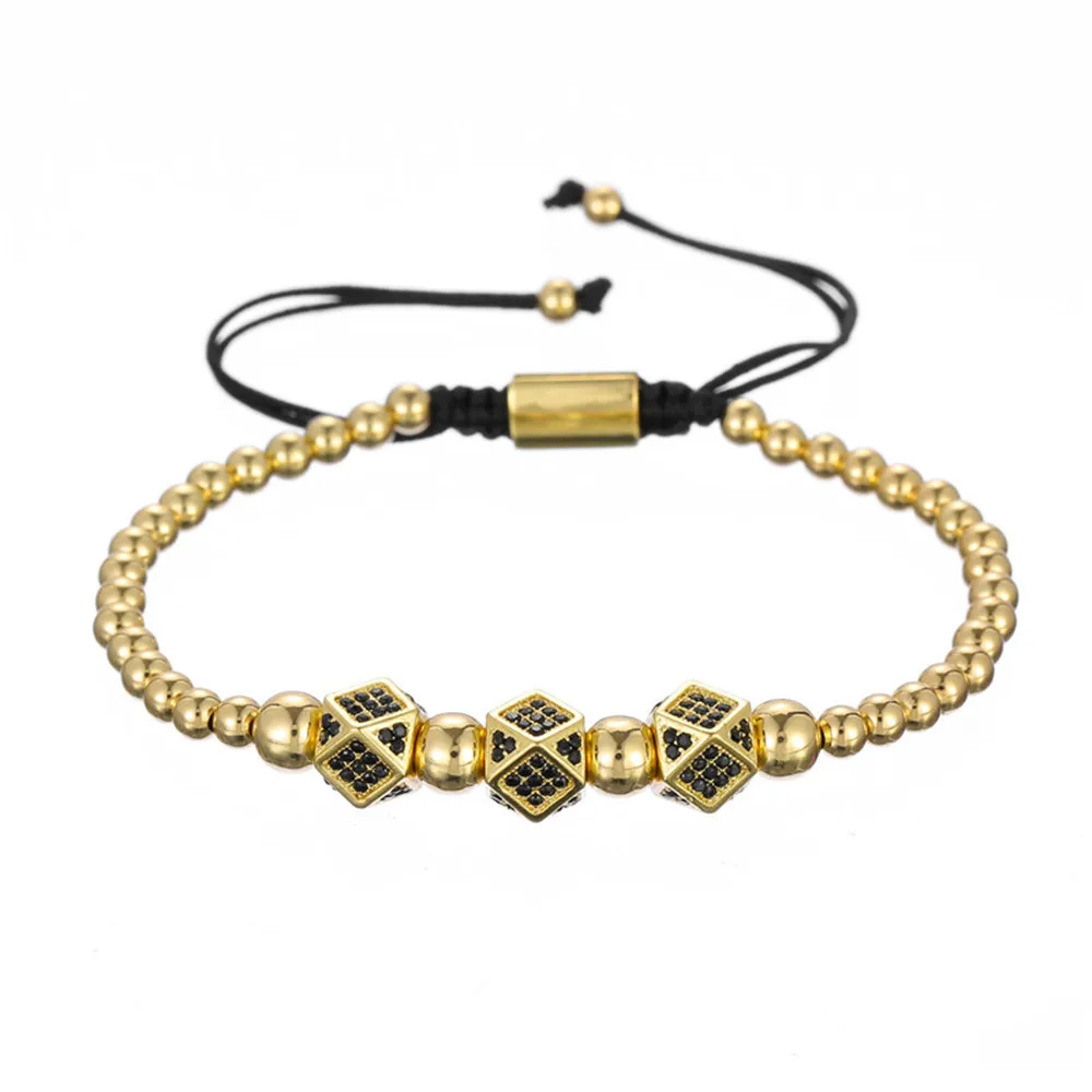 

Европейский и американский смелый медный браслет из бисера с бриллиантами и микроасфальтированным цирконом, браслет для пары, лучший друг, праздничный подарок