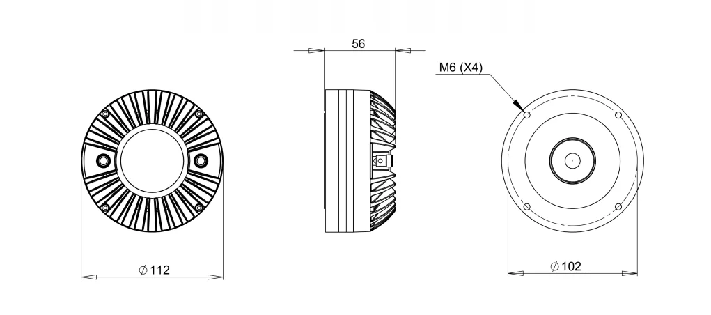 DE-780TN مكبر صوت عالي التردد مقاس 3 بوصات من النيوديميوم HF #4