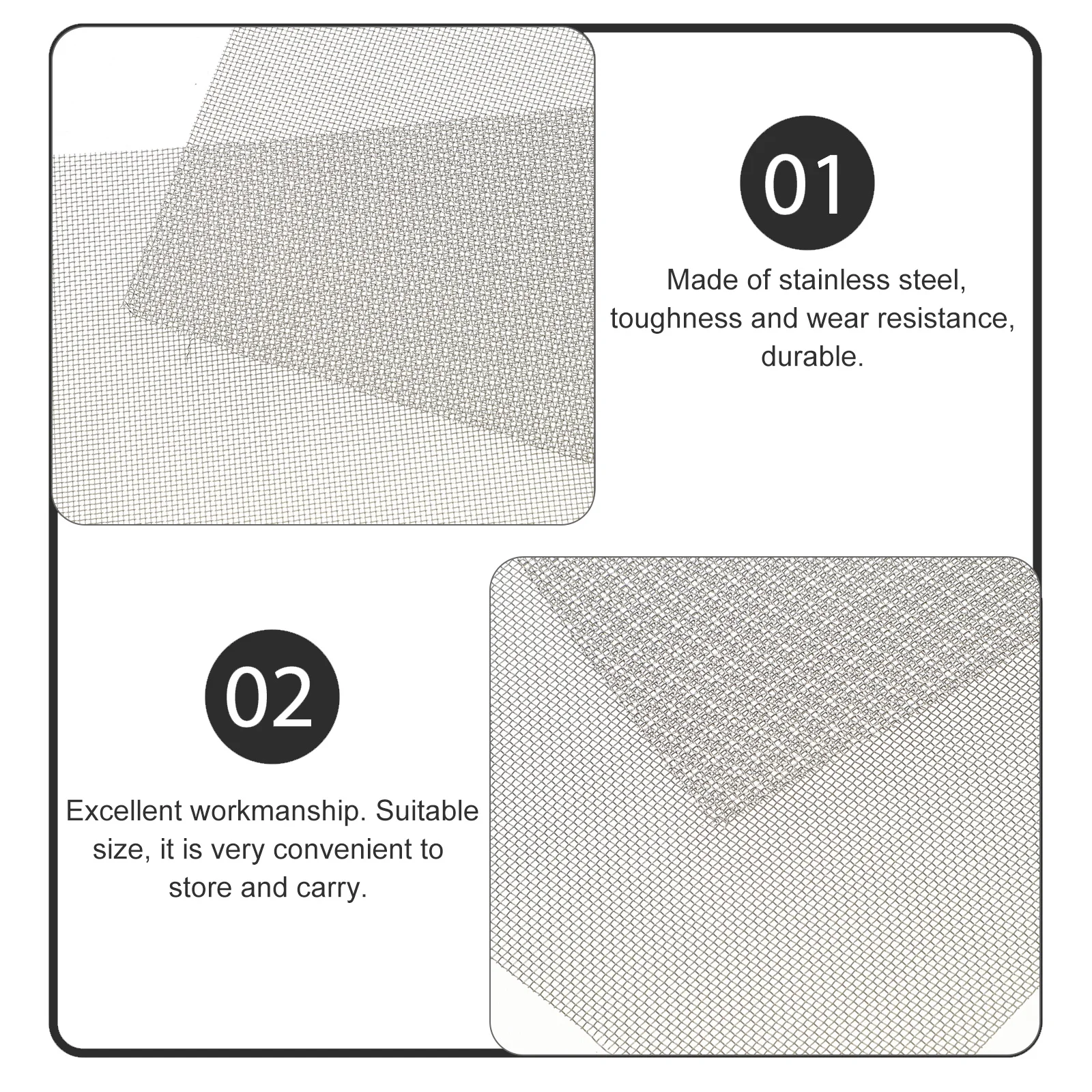 

6 шт. ремонтная сетка из проволочной сетки, нашивка из нержавеющей стали, тканая архитектурная мелкая металлическая садовая желобная дверь