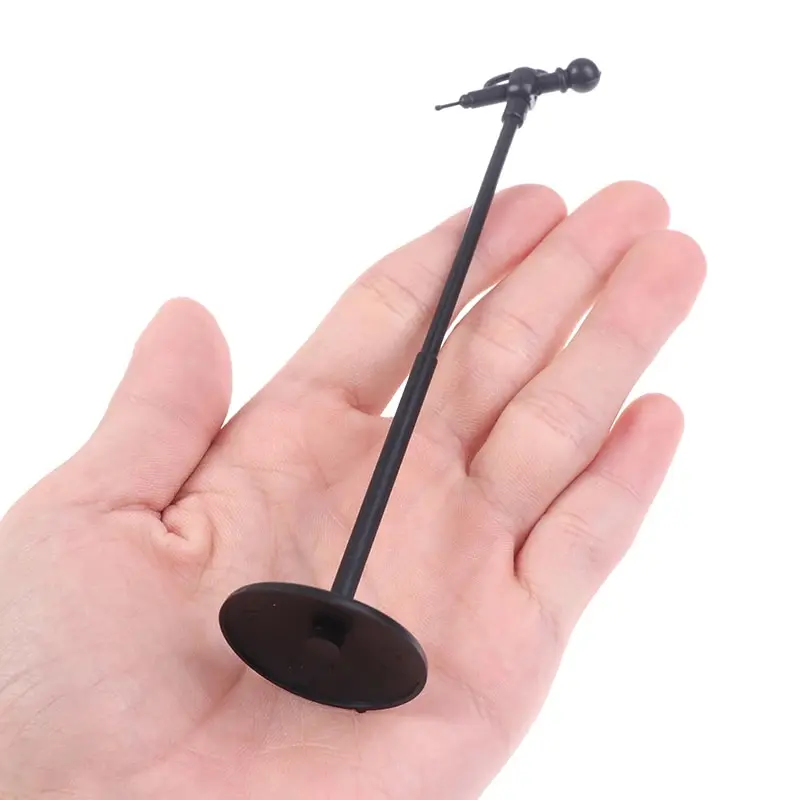 15cm Cute Mini Metal Microphone Model 1:12 Doll House Dollhouse Miniature Furniture Accessories