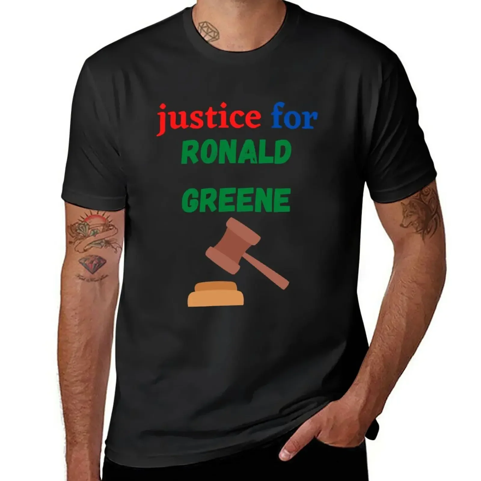 

justice for ronald greene T-Shirt Short sleeve tee sports fans mens t shirts pack