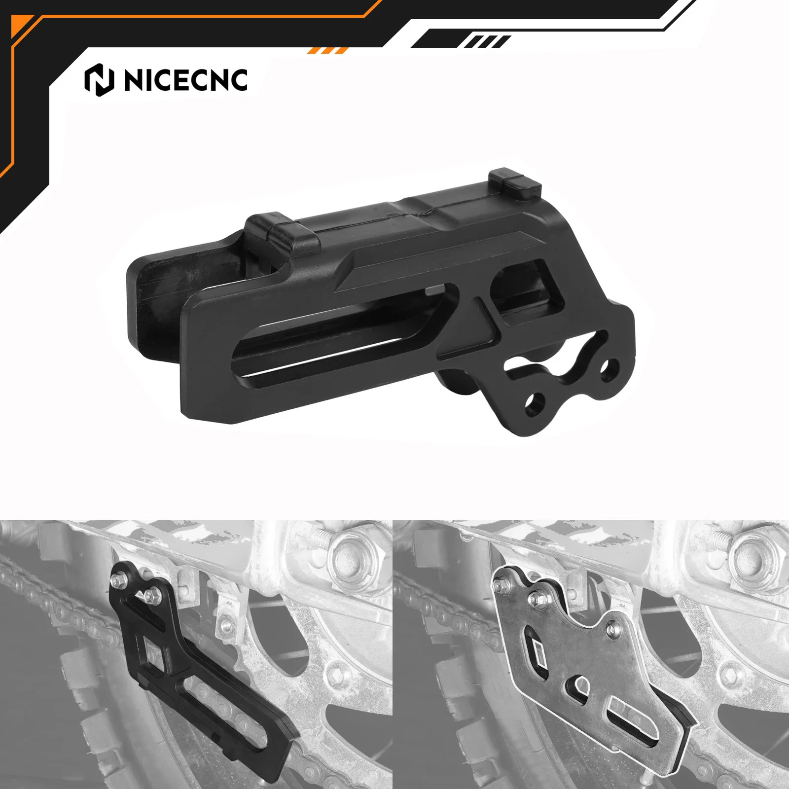 

NICECNC For Yamaha YZ250 YZ125 2008-2025 WR250F WR450F YZ 250FX 450FX 2016-2025 YZ 450F 250F 07-22 Rear Chain Guide Slider Block