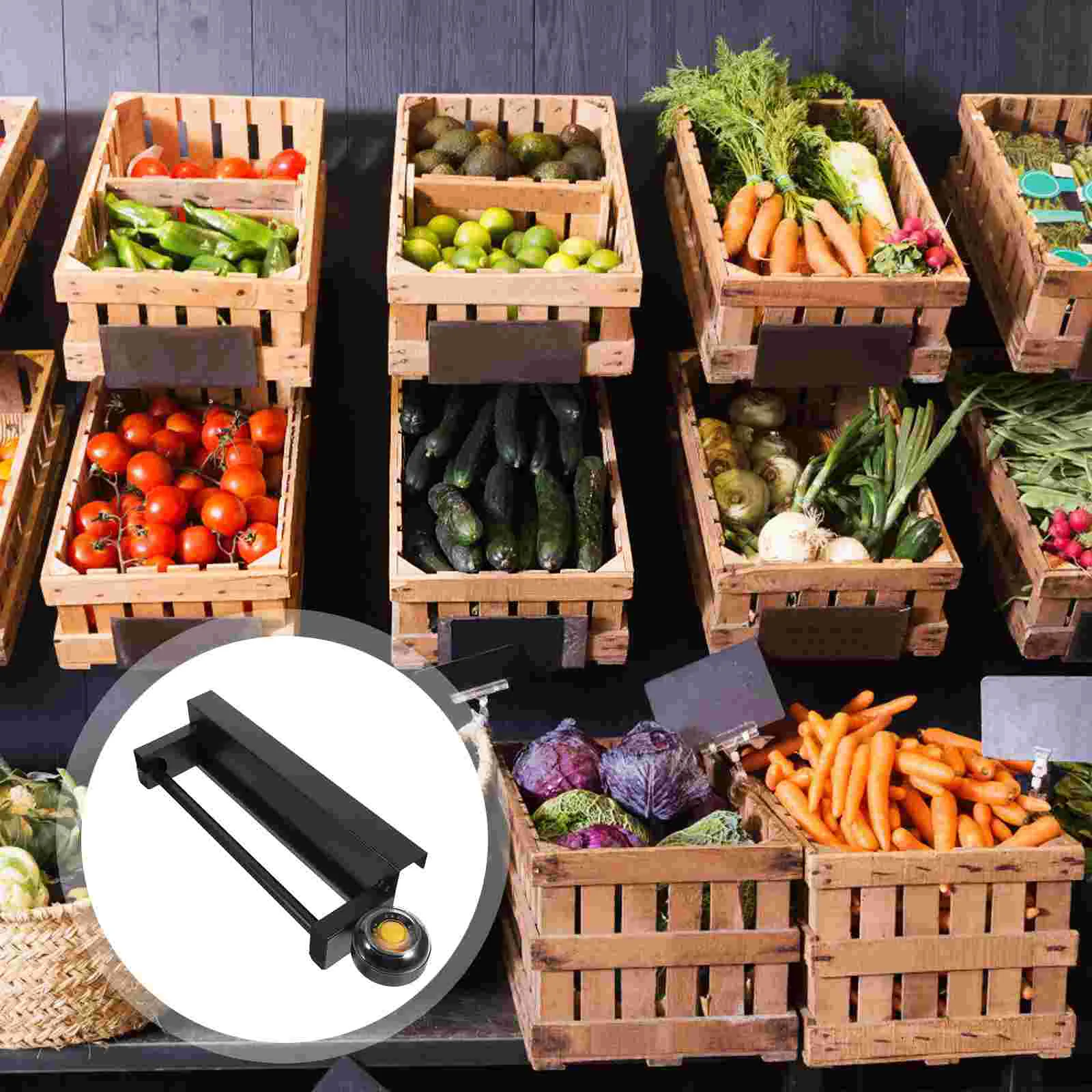 

Wipes Dispenser Supermarket Roll Bag Hanging Produce Holder Wall Grocery Mount Shopping Retail Black Vegetable Stand