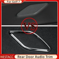 Rear Door Speaker Audio Cover for Volkswagen VW Golf 7 MK7 7.5 MK7.5 2012 - 2019 Sequin Sticker Trim Stainless Steel Accessories