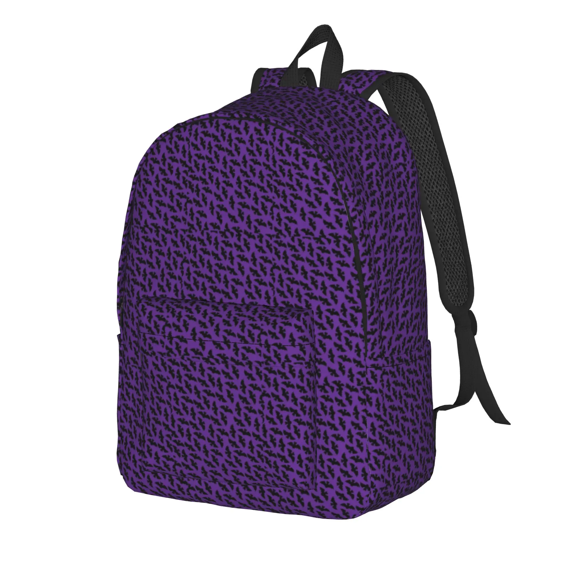 Dark Purple Geometric Abstract Texture Backpack  Hiking Backpacks Boy Kawaii School Bags Designer Breathable Rucksack