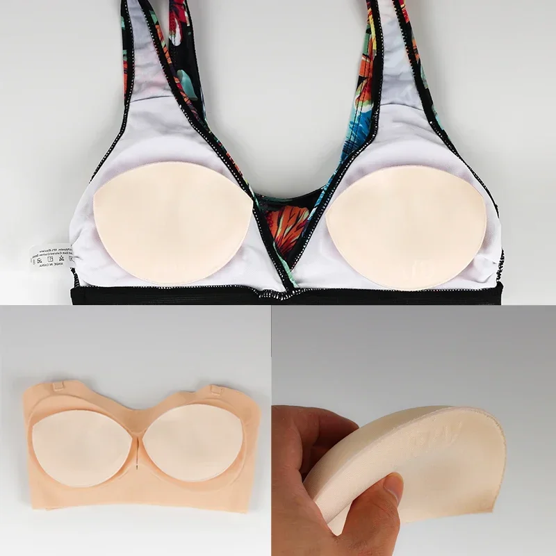 

Sexy Dikke Spons Beha Pads Borst Insert Push Up Bh Enhancer Badpak Bikini Padded Removeable Borst Accessoires Vrouwen