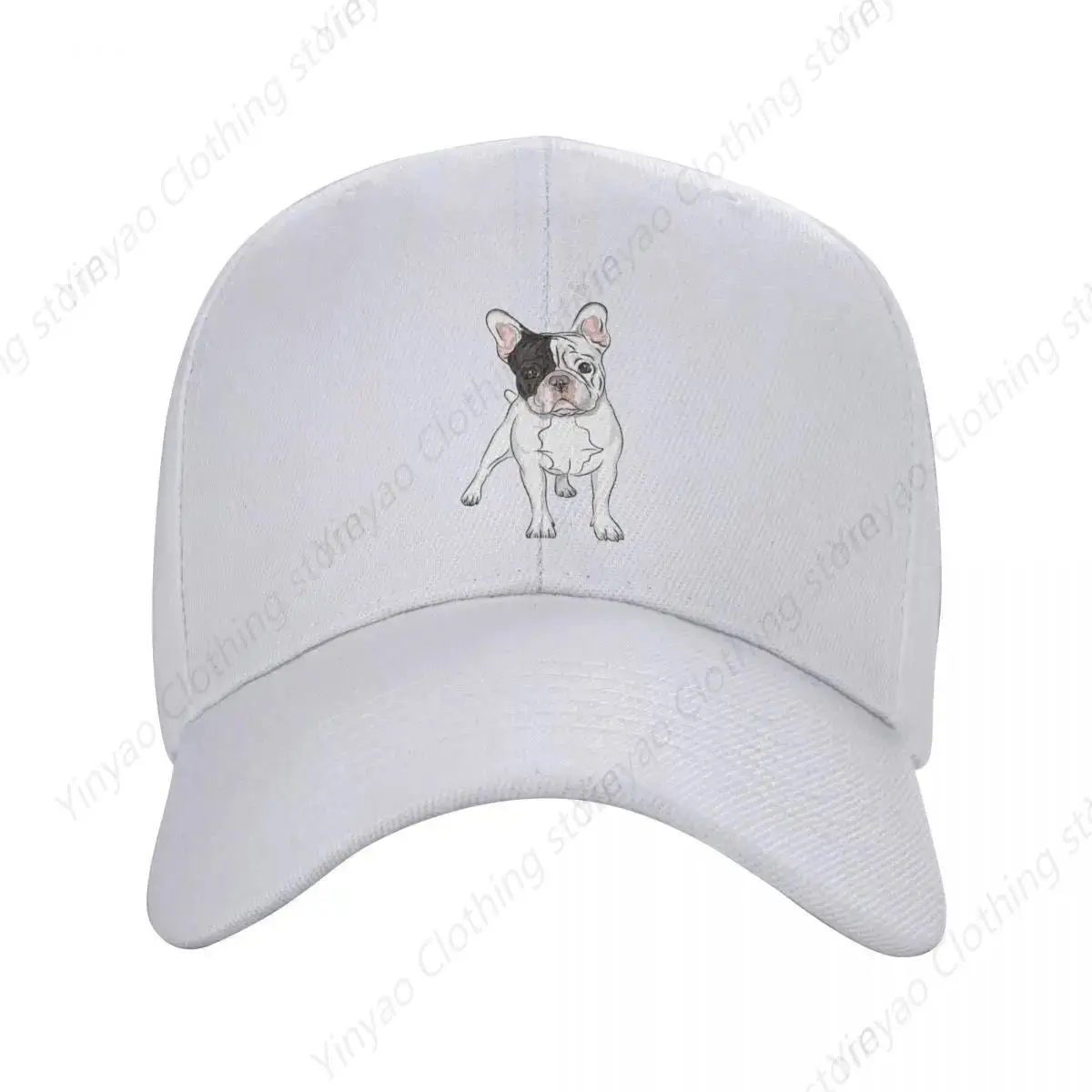 

Outdoor sports sunshade Fashion Bulldog baseball cap women men custom adjustable dog snapback caps